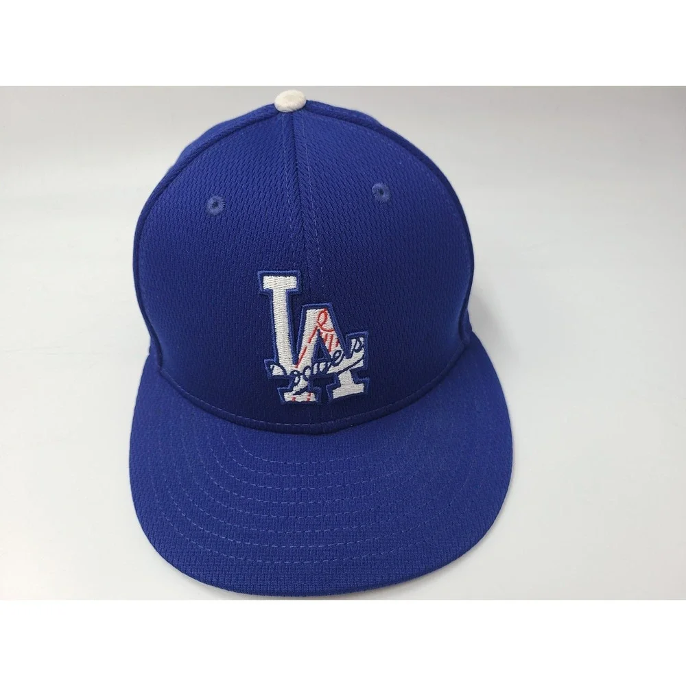 Los Angeles Dodgers New Era 59Fifty Fitted 7 Hat Cap Polyester MLB Baseball Blue